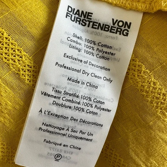Diane Von Furstenberg Yellow "Gigi" Dress - Picture 5 of 5